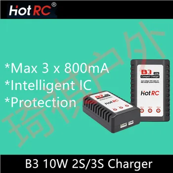 2 kos original HOTRC B3 10W 2s 3s 7.4 v 11.1 v Drone Lipo Baterije Daljinski upravljalnik polimer baterij Bilance Polnilnike kompakten 800ma
