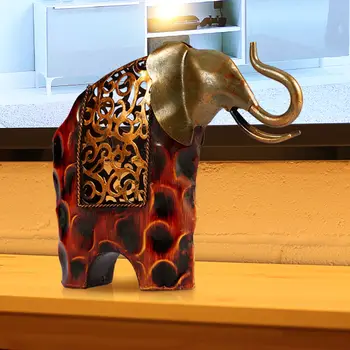 Tooarts Vklesan Železa Slon Figur Kovinski Živalskih Figur Doma Dekor Mini Plovilo Darilo za Dom Dekoracija dodatna Oprema