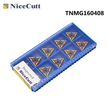 NiceCutt volframov karbid stružnica obračanja vstavite TNMG160404(08)-TM-SC4025 10PCS Za MTJNR za jeklo stružnica orodje škatlice ZA SREDNJI