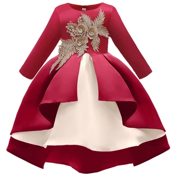 Dekleta Obleko 2020 Jesen/Zima Nove Božič Oblačila Vezene Princesa Obleke Baby Poročno Obleko Božič Obleko Za Dekle 9Y
