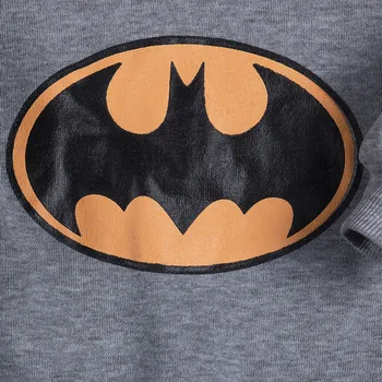 Novo Rojen Otroška Oblačila Romper Batman Jumpsuit Krpo Obleke Bat Dojenček Fant Dekle, Igralne Obleke S Kapuco, Zajetih Gumb Baby Otroci Majica