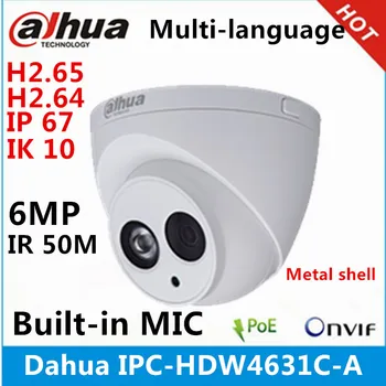 Dahua 4 kos IPC-HDW4631C-A built-in Mic 6MP IP Kamera & NVR2104HS-P-4KS2 4ch s 4 poe vmesniki CCTV kamer podpora p2p
