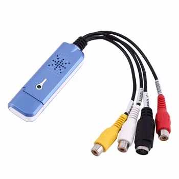 Prenosni USB 2.0 Easycap Video Avdio Zajem Sim Adapter za VHS DC60 DVD Pretvornik RCA Kompozitni Modra Debelo