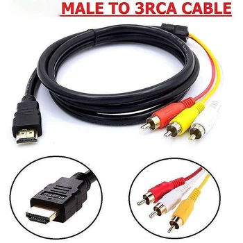ESCAM 5 m) HDMI-združljiv z RCA Video Audio Converter Komponentni AV Kabel HDTV Koristno