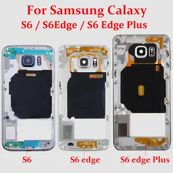 Originalni Samsung Galaxy S6 rob plus G920F G925F G928F S6/S6 robu Srednjega Okvirja Midplate Plošče Ohišje Ohišje z Deli