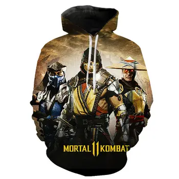 2020 Kul Igre Mortal Kombat Hoodies Moških, Žensk, Otrok Kitana MK 3D Natisne Majica Hooded Homme Hoody Pulover, Oblačila