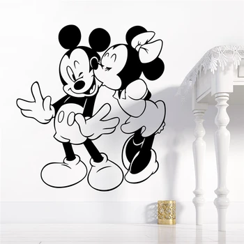 Disney mickey miške minnie stenske nalepke za otroke sobe vrtcu, doma dekor risanka stenske nalepke vinyl zidana umetnosti diy ozadje
