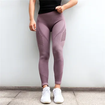 Nova Visoko Pasu Joga Hlače Ženske 2019 Moda Slim Boki Šport Devet Hlače Ženske Barva Legging Športne Hlače