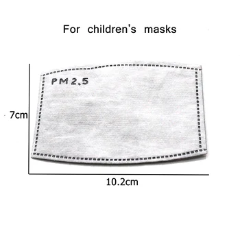 Hitra Dostava PM2.5 Masko Filter Papir Proti Prahu Zaščitna Usta Masko Ogljikovih Razpoložljivi Bombaž Masko Filter Za Otroke Otrok