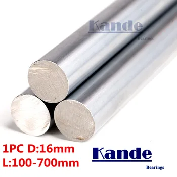 1pc d:16 mm 100 mm -600 mm 3D tiskalnik palico gred 16 mm linearni gred kromiran palico gred CNC deli Kande