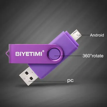 Biyetimi otg USB flash drive 3.0 64GB 128GB pen drive 32GB za Pametni telefon/Tablični/PC Visoka hitrost pomnilniški ključek usb darilo