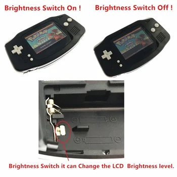 Strokovno prenovljen Za Game Boy Za GBA Konzolo Z AGS-101 Osvetlitve od zadaj Osvetljen LCD Mod & Svetlost Stikalo Konzole