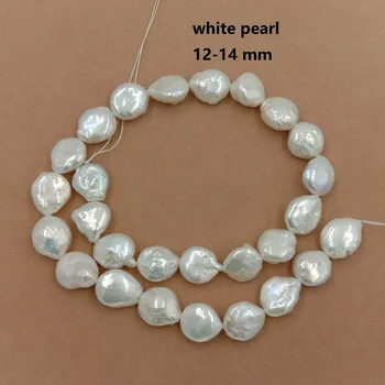 Biserne kroglice, Narave sladkovodnih svoboden biser z baročno obliko, VELIKE BAROČNE oblike pearl .12-17 mm.bela in črna