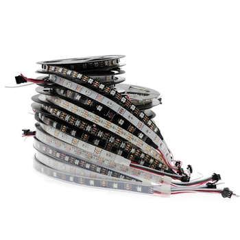 WS2812B LED Trak 5050 RGB Nepremočljiva ledstrip ws2812 5M Programabilni Sanje polno Barvni led trakovi, 5v Prilagodljiv Ourdoor Dekoracijo