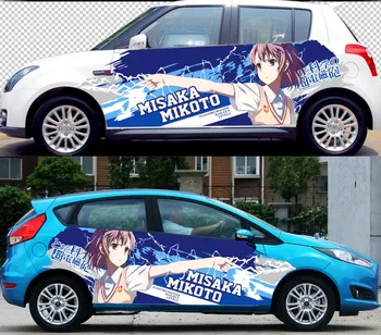 Anime Itasha Nalepke Misaka Mikoto Avto Nalepke HD Tiskanje Vinil Rally Nalepke Auto Vrata Telo Drift Dirke Nalepko Zaščitno folijo