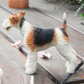 WU CHEN LONG Britanski Fox-Lovski Terier Umetnosti Kiparstvo Živali Pes Figurice Mini Smolo Obrti Doma Dekoracijo Zbirka R4800
