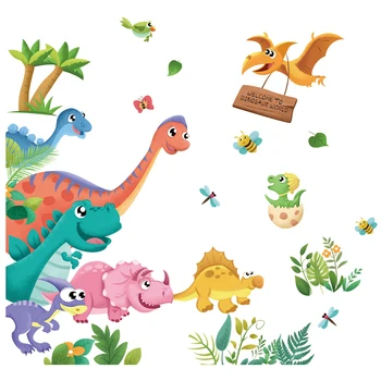 [SHIJUEHEZI] Dinozaver Živali Stenske Nalepke DIY Cartoo Baloni Zidana Nalepke za Otroke Sobe, Otroška Soba Vrtec Doma Dekoracijo