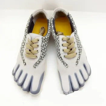 Pet Toe čevlji Moški Bombaž in lan, šivanje Dihanje Lahki Tekaški športni copati Prostem anti-skid Gume, ki je edini športni copati