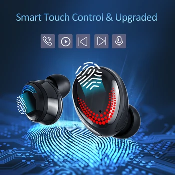 K1 Bluetooth Brezžične Slušalke z Mikrofonom Šport Nepremočljiva TWS Bluetooth Slušalke Touch Kontrole Brezžične Slušalke Čepkov Telefon