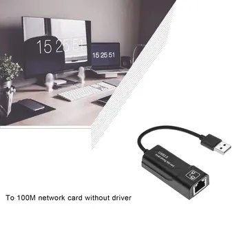 USB Ethernet Adapter USB 2.0 Omrežno Kartico za RJ45 Lan za Win7/Win8/Win10 Laptop Ethernet, USB Gaming Računalnik Pribor