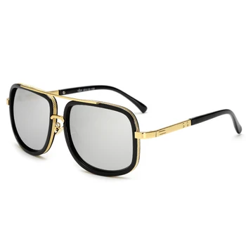Nova Moda Velik Okvir Sončna Očala Moških Kvadratnih Kovinskih Sončna Očala Ženske Retro Sončna Očala Letnik Visoke Kakovosti Gafas Oculos De Sol