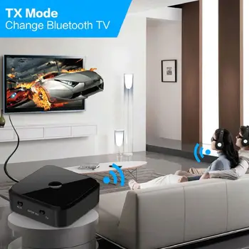 Dvojno Povezavo Bluetooth 5.0 o Oddajnik Sprejemnik Aptx Nizke Latence 3,5 mm SPDIF Domov TV, Brezžični Glasbeni Tok