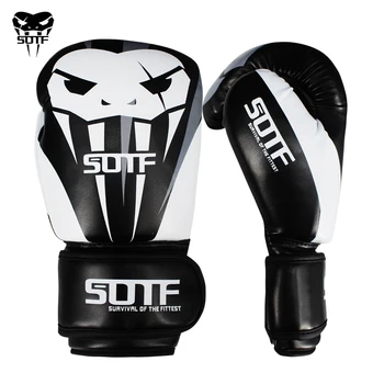 SUOTF Črna in bela ptica, pol se nanaša na boks vadbo fitnes rokavice za MMA Tiger Muay Thai škatle za rokavice blazine sanda boj boxe