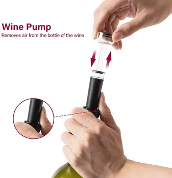 Električni Vinske Steklenice, Odpirači za Nastavitev -- Samodejni žepni nož Odpirač Akumulatorski Puller Kombinirani s Folijo Rezalnik Vakuumski Zamašek