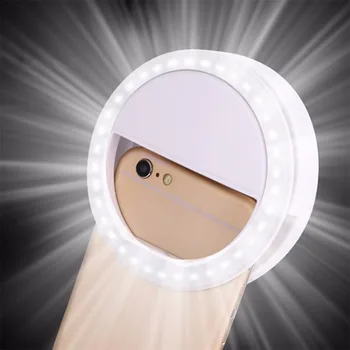 Mobilni Telefon Svetlobe Posnetek Selfie LED Auto Flash Za Mobilni Telefon, Pametni telefon Krog Prenosni Selfie Svetilka Ogledalo Ličila