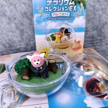 Vseh 6 Modelov/nastavi Pokemon Pikachu Havajih Plaži Edition Kristalno Elf Žogo Scene Dekoracijo Modela Igrača Darilo