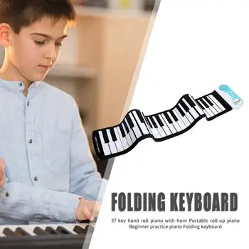 Otroci Igrače Multi Slog Prenosni 37 Tipke Fleksibilno Silikonsko Roll Up Klavir Zložljiva Elektronski Tipkovnico za Otroke Študent