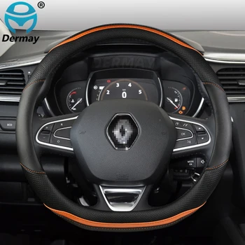 Za Renault Megane 4 IV Grand Coupe Salonu Avto Volan Pokrivanje Mikrovlaken Usnje + Ogljikovih Vlaken Moda Auto Dodatki