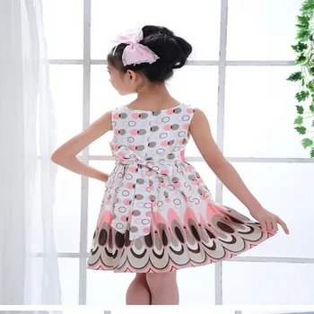 Malčka, girl obleke lok princesa obleko kostume otroci brez rokavov pav obleko Krog Mehurček Stranka, dekleta obleke obleke poletje