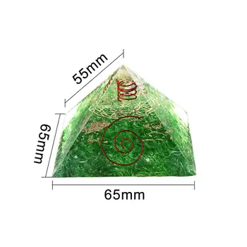 7 cm Zeleno Kristalno Piramido, Generator Energije Original Orgonski Piramida Čaker Kamen Reiki Healing Uravnoteženje Duhovno Zdravljenje
