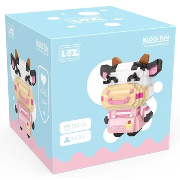 LOŠKI Blokov, Risanka Krava Dražbi Slika Opeke Anime Model za Dekleta Darila Srčkan Lutka Otroci Igrače za Otroke Novo Leto Predstavi 9253