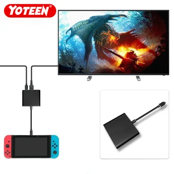 Yoteen Tip C Adapter Za Nintendo Stikalo za Zamenjavo Doku TV HDMI je Združljiv Pretvornik Kabel USB 3.0 Vrata Za Dodatke