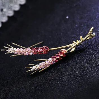 Vroče prodaje fancy okrasni nakit za ženske kubičnih cirkon wheatear elegantno broška pin moda obleko, nakit, pribor