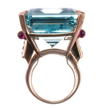 2020 nov prihod luksuzni rose zlata, modra barva posla poročni prstan za ženske lady obletnice, darila nakit R5468