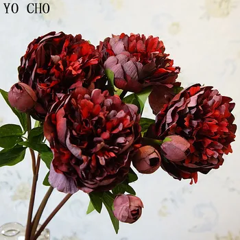 2 Glav Peony Umetno Cvetje Svile Lažne Palače Peony Bud Poroko flores Specializiranimi za Umetno Cvetje za Poroko Doma Hotel Dekor