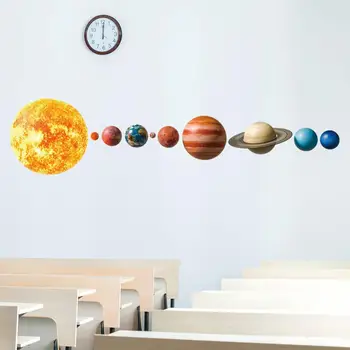 Solarni sistem planetov stenske nalepke za otroke, soba, dnevna soba Stenski dekor vinilna doma dekor baby otroci soba stenski dekor