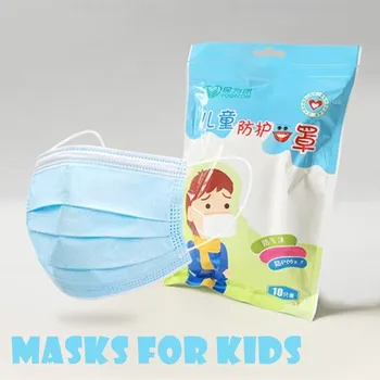 10/50/100 kozarcev Prah Masko za Otroke 3ply Filter Zaščita za Enkratno uporabo Maske netkane Tkanine Kožo Mehko Šola za Otroke