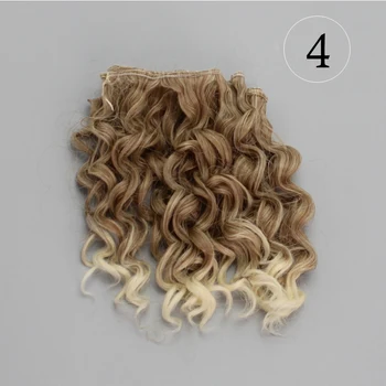 AAAA Visoke Kakovosti 15 cm visoko temperaturo temperaturno odporne lutka las za 1/3 1/4 1/6 BJD diy kodraste lutka lasulje