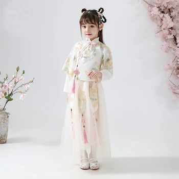 Baby Otroci Precej Rojstni Dan Obleko Dekleta Vezenje Obleka Princess Poroka Oblačenja Eveving Stranka Kostum Kitajsko Novo Leto Oblačila