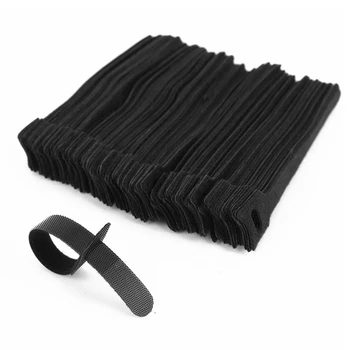100 x nastavljiv črn najlon kravato kabel L 15 cm