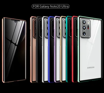 Za Novi Samsung Galaxy Note20 Note20 Ultra Anti-Spy Magnetni Stekla 360°Polno Primeru Navaden Opremljena Primeru Za Sansung Galaxy Note 20