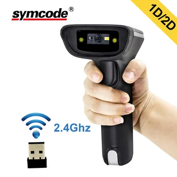 2D Brezžične aplikacije za branje črtne kode,Symcode 1D/2D 2,4 GHz USB Brezžični črtno Kodo Bralnik s 100Meters(330ft) Wireless Trnasfer Razdalja