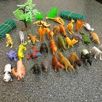 53pcs/set Mini Živalski Svet Živalskem vrtu Model Slika Dejanje Igrača Nastavite Risanka Simulacije Živali Lepo Plastičnih mas Zbiranja Igrač Za Otroke