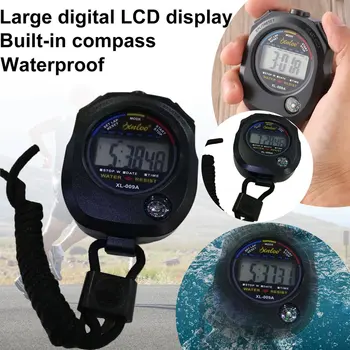 2020 Prenosni ABS Čas Števec Digitalni LCD Šport Štoparica Strokovno Nepremočljiva Športni Kronograf Trajne Timer