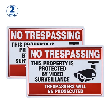 Zasebne Lastnine Ni Trespassing Kovinski Znak (2 Pack) ,Garaža, Dvorišče Prostem Vrt stenski dekor