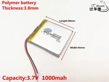 Dobro Qulity 3,7 V,1000mAH,384448 Polimer litij-ionska / Litij-ionska baterija za IGRAČE,MOČ BANKE,GPS,mp3,mp4